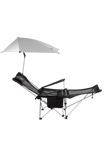 Funky Chaırs Legend Şemsiyeli Yatabilen Kamp Sandalyesi - Siyah
