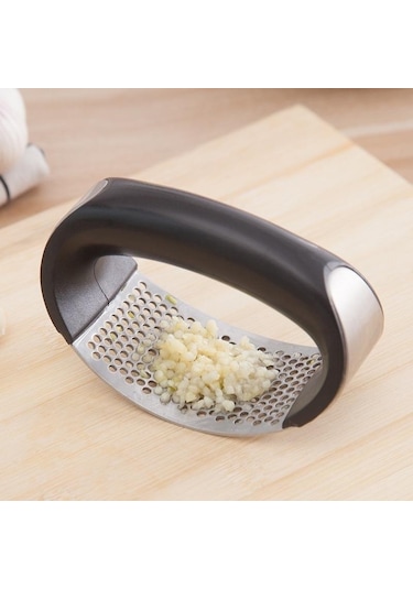 Manuel Sarımsak Basın Rocker Saplı Paslanmaz Çelik Sarımsak Kırıcı Sıkacağı Dilimleme Kıyma Kıyıcı Mutfak Gadget Aracı