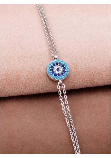 925 Ayar Gümüş Göz Zirkon Taşlı Bileklik