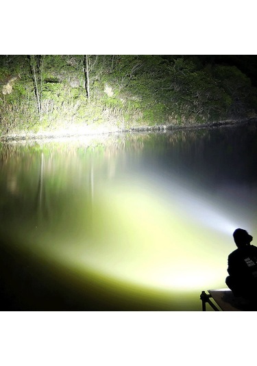 Ranyeek Usb Şarjlı 7led Cob Yan Işıkli Siyah El Feneri, 5 Işık Modu, Su Geçirmez, Dış Mekan Ve Ev Kullanıma Uygun, Dahili Li-poly Batarya Siyah