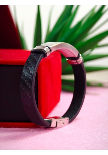 Çelik Derili Bileklik Kişiye Özel İsimli Paslanmaz Derili Çelik İsimli Bileklik 316 L Çelik Altın