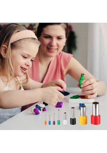 Ulzyvf Yuvarlak Seti Seramik Şekli Renkli Polimer Mini Kutusu Kesiciler Kalıplar İle Depolama Daire Çömlek Çok Araçları 40 Adet, Çok Renkli