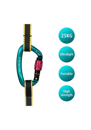 Maiyame 25kn Dayanıklı Alüminyum D-kilit Montaj Kilitçigi, Outdoor Dağcılık Ve Çadır İçin Multifonksiyonel Kayış Kilitleri Mavi Çok Renkli