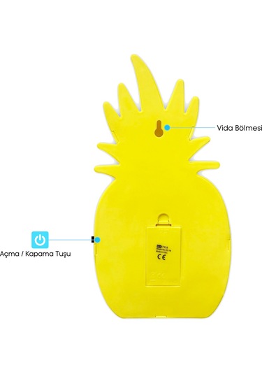 Asonplus Ananas Dekoratif Led Işık-gece Lambası-aydınlatma Fuşya