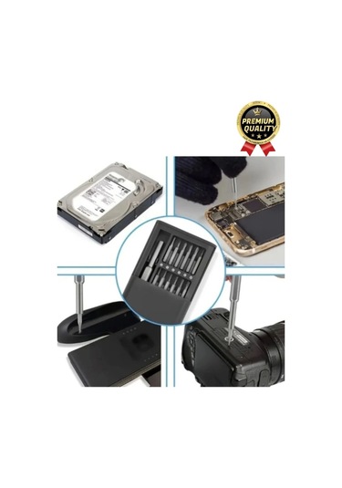 Premium Seri Kaliteli Kutulu Ergonomik Saatçi Bilgisayar Hassas Taşınabilir 25 Parça Tornavida Seti