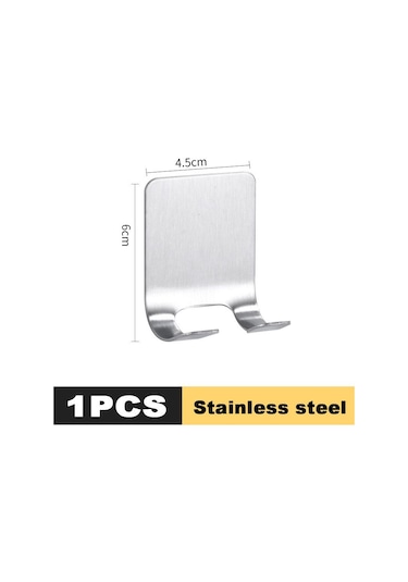 Gümüş Duvar Jilet Tutucu Depolama Kanca Paslanmaz Çelik Erkek Tıraş Makinesi Depolama Rafı 1pc Gümüş