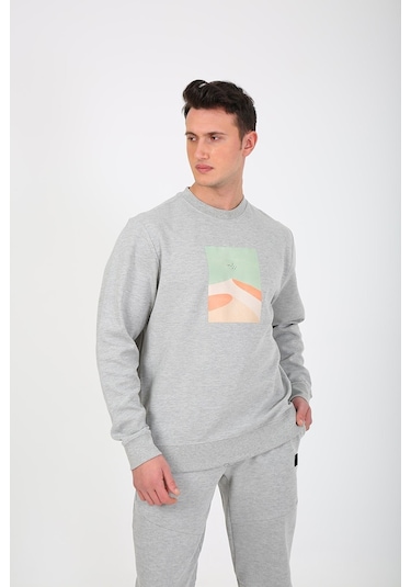 Esqudo Powder Erkek Sweatshirt ESWTP0004  Gri