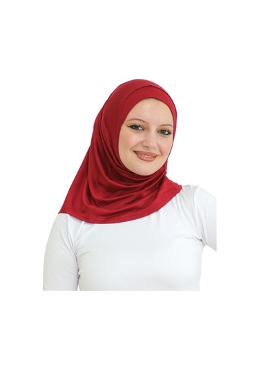 Spor Başörtüsü Kadın Hazır Giyim Türban Viskon Eşarp Şal - Bordo Bordo