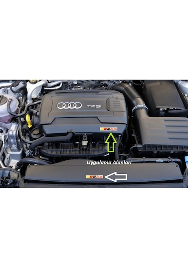 Audi A3 Logo Motor Kapağı Damla Silikon Plaka Logo Arma Amblem Ye