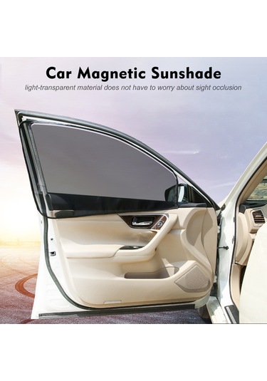 Youtek Araç Yan Camı Manyetik Güneşlik Perdesi - Kolay Kurulum, Siyah Ağ Mesh Malzeme