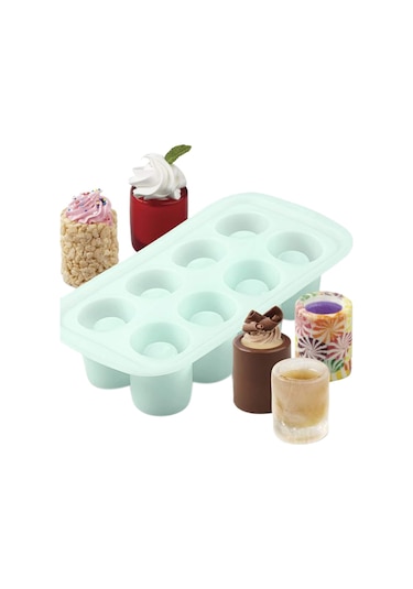 Valletta Linda 8 Bölmeli Silikon Bardak Buz Kalıbı Dondurma Çok Renkli