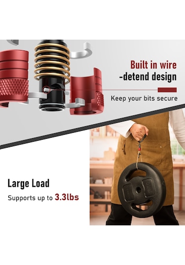 Geeksen Alüminyum Anahtar Zinciri Uzatma Kolu Seti, 1/4 İnç Hex Shank, 500g Taşıma Kapasitesi, 2 Adet, Cep Boyutu, Tornavida Ucu Tutucu