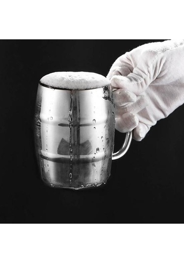 420/320 Ml Mutfak Düz Paslanmaz Gadget Çift Duvar Kahve Çelik Bira Süt Bardağı 420ml