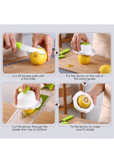 Yaozixa Paslanmaz Çelik Mutfak Dilimleyici - 5 Bıçaklı Ayarlanabilir Sebze Ve Peynir Rendeleyici Yeşil