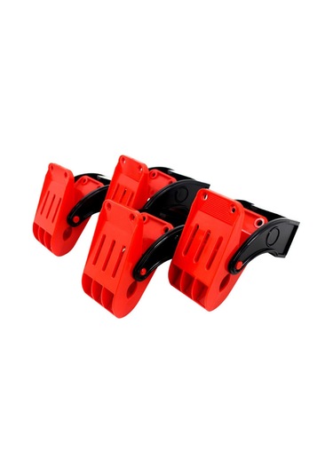 Symbee Araç Paspasları Temizleme Kancaları - Oto Yıkama Salonu Kullanıma Özel Duvar Takılı Sabitleyici Kırmızı, 4 Adet Set