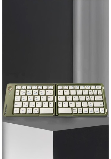Torima TK-08 Yeşil Kablosuz Katlanabilir Şarjlı Taşınabilir Mini Bluetooth Klavye
