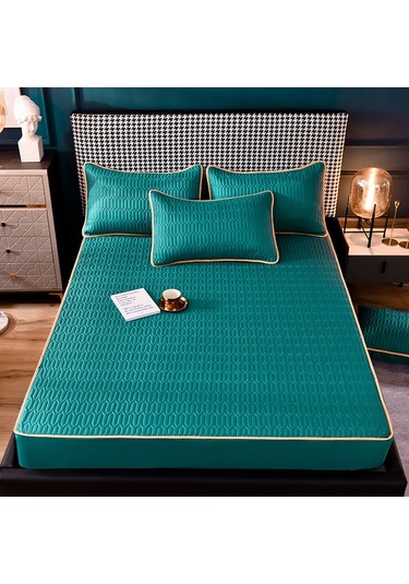 Hfambition Yeşil Tam Kaplama Yorgan Seti, Kaymazsız Ev Tekstili, Eviniz İçin Konfor Ve Koruma, Üretimden Perakendeye Direk Sağlama Diğer