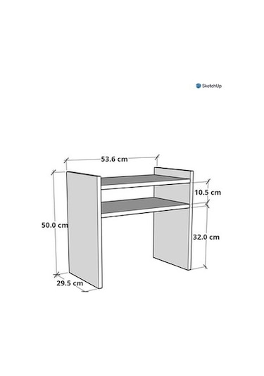 Tezgah Üstü Mikrodalga Fırın Rafı Mutfak Organizer Atlantik Çam