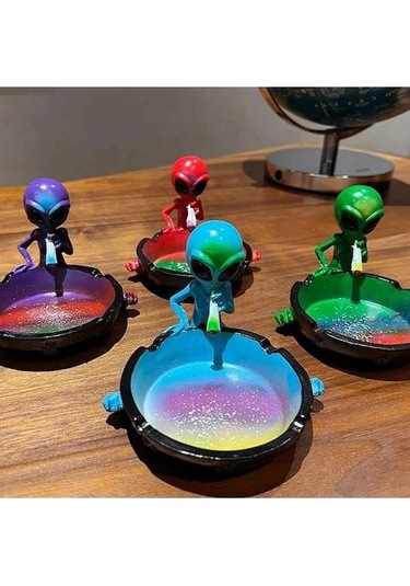 Ulzyvf Mavi Küllük, Reçine Sigara Sevimli Serin Dekoratif Aksesuar, Sigara Tablası El-boyalı Ev Fantezi