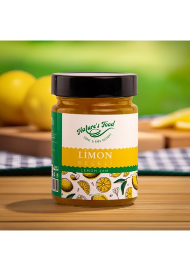 Limon Reçeli Premium Series 400gr Cam Şişe %65 Limon Doğal İçerik Doğal Tat, Nature's Food