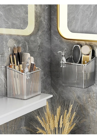 Uq7 Diş Fırçası Ve Macunu İçin Duvar Tipi Bardak Düzenleyici 447208839 Beyaz