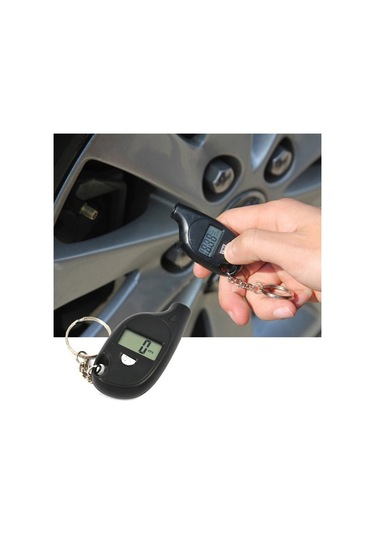 Taşınabilir Dijital Ekran Araba Lastiği Hava Basıncı Ölçer Mini Lastik Basıncı Test Cihazı Ölçme Aracı Anahtarlık İle