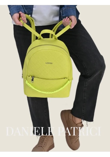 Daniele Patrici Şehir A5 Deri Sırt Çantası 210533435 Açık Yeşil