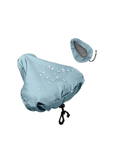 Açık Mavi Açık Bisiklet Koltuğu Yağmur Kapak Aksesuarları Su Geçirmez Eyer Yağmur Toz Kapağı Açık Mavi