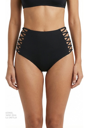 Penti Siyah High Fashion Bikini Altı