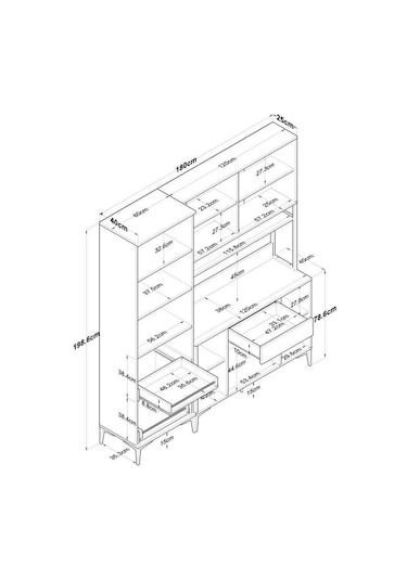 Kuzeylife Spezia Kahve Köşesi Çok Amaçlı Erzak Kiler Dolabı Beyaz