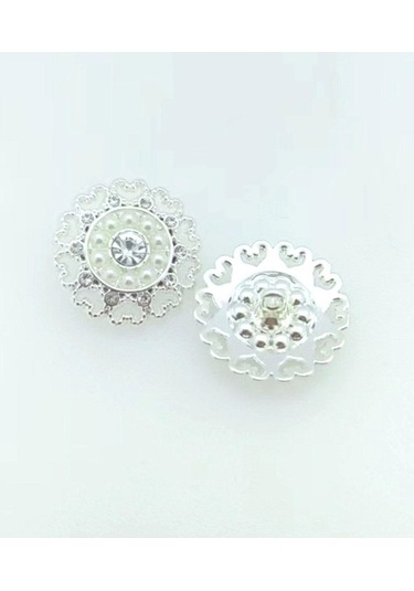 Pazly Yedek Yapay Homyl Elmas Düğmeler Dekoratif Çiçek Adet 5 Ca