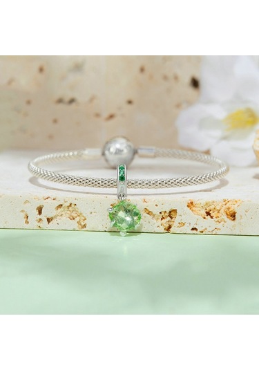 Bsc896 S925 Ayar Gümüş Yeşil Ağaç Hayat Dıy Kolye Bilezik Aksesuarları Çok Renkli