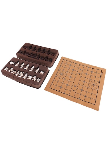 Dolıty Vintage Stereoskopik Çin Satrancı Katlanır Satranç Oyuncak