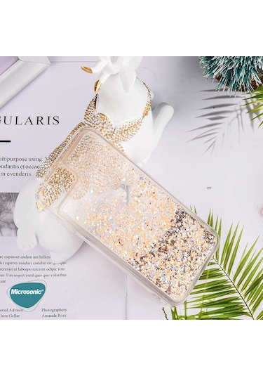 Microsonic Huawei Y6P Kılıf Glitter Liquid Holder