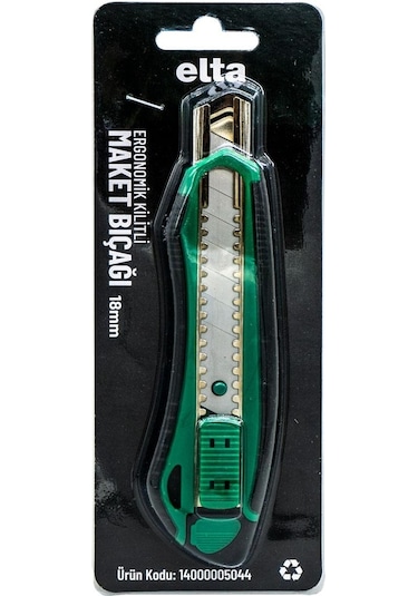 Elta Ergonomik Kilitli Geniş Maket Bıçağı 18 MM