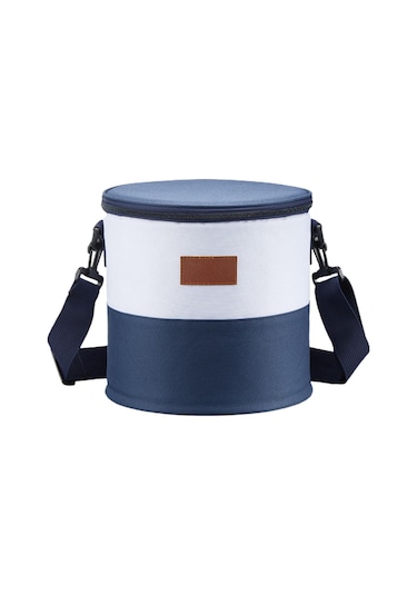 Suntek Yalıtımlı Soğutucu Çanta Park Günlük Geziler Piknik Beyaz - Mavi