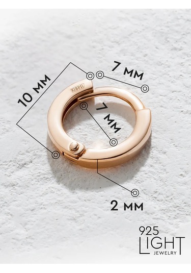 925 Lıght Gümüş Kaplamalı Halka Küpeler 143724656 Altın