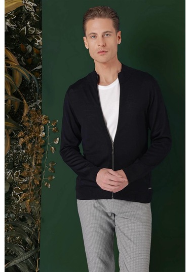 Tr 860 Slim Fit Lacivert Klasik Triko Lacivert