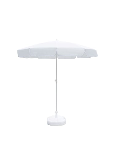 Beyaz Plaj Şemsiyesi 200 Cm, 10 Telli Beyaz