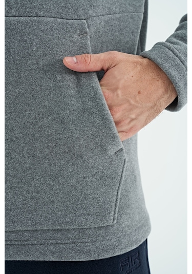 Tommy Life Hern Gri Melanj Erkek Polar Sweatshirt - 88301 GRİ MELANJ