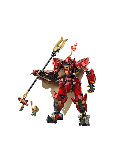 LEGO® NINJAGO® Ateş Şövalyesi Robotu 71846 - 14 Yaş ve Üzeri Çocuklar için Kai ve Balıkçı Minifigürleri İçeren Oyuncak Yapım Seti (996P)