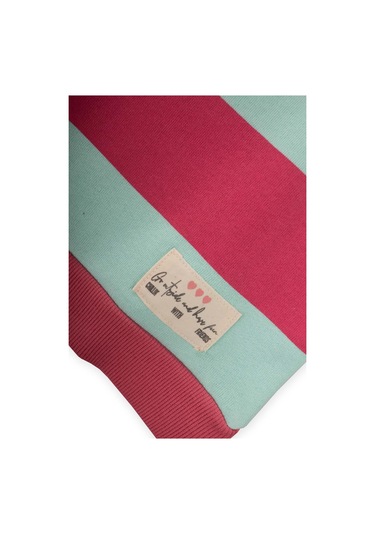 Sweatshirt 4-12 Yaş Mint Mercan Cizgili Mint Mercan Çizgili