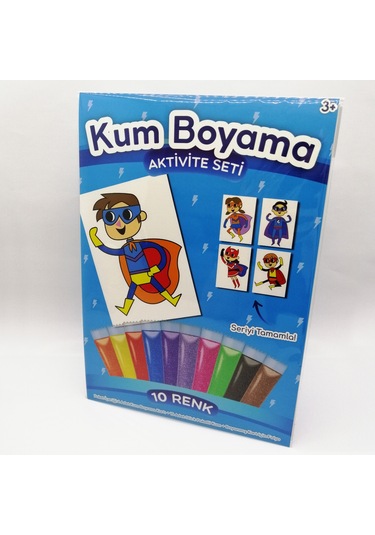 Süper Yumruk Süper Kahraman Kum Boyama Aktivite Seti