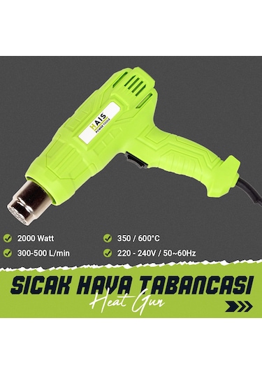 Hais Hg8 2000 W Profesyonel Sıcak Hava Tabancası