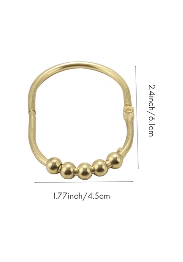 12 Paket Geniş Duş Perdesi Halkası Kanca Seti, Duş Çubukları İçin, Altın Diğer