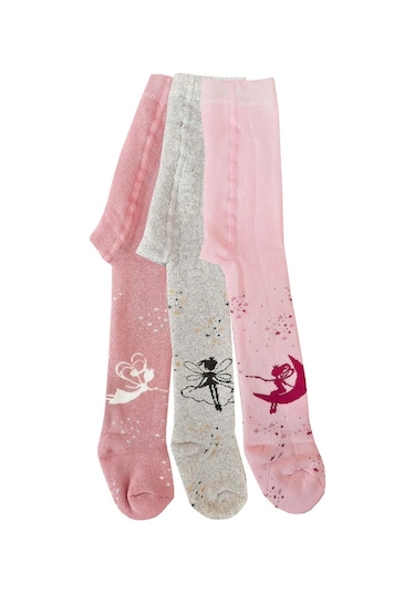 3Lü Kız Bebek/Çocuk Havlu Külotlu Çorap Pamuklu Kışlık Kalın