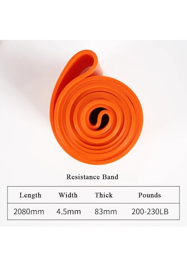 Ağır Hizmet Tipi Direnç Bandı Lateks Elastik Kemer Pull Up Yardımcı Pilates Orange-200-230lb Orange-200-230lb