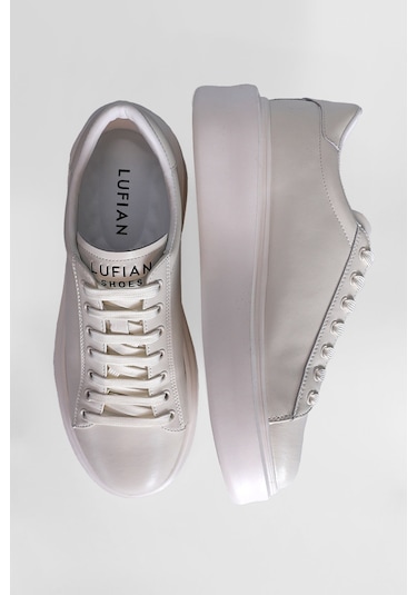 Lufian Erkek Gage Deri Sneaker Ayakkabı 112230205 Beyaz Beyaz