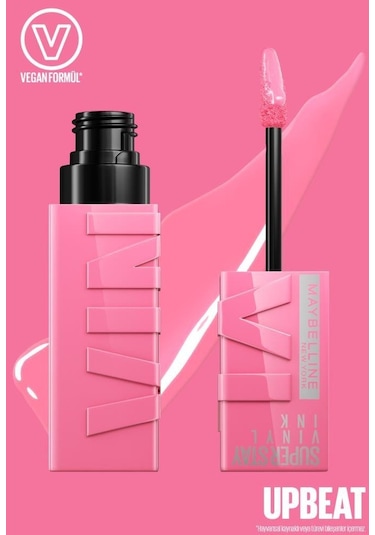 Maybelline New York Super Stay Vinyl Ink Uzun Süre Kalıcı Likit Parlak Ruj 155 Upbeat