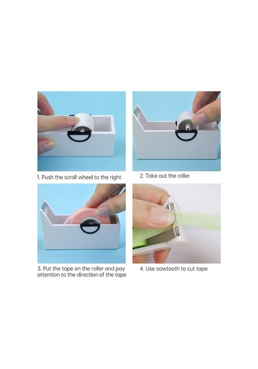 Bant Tutucu Ofis Bant Dispenseri Masaüstü Bant Kesici Siyah